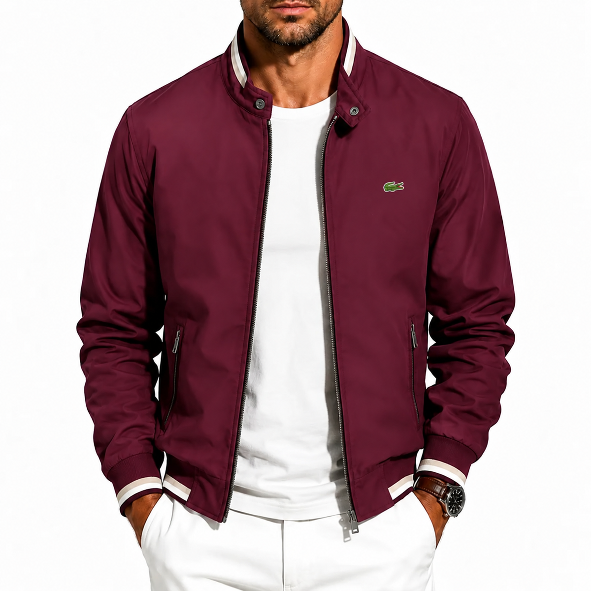 Giacca Bomber da Uomo con Collo Alto