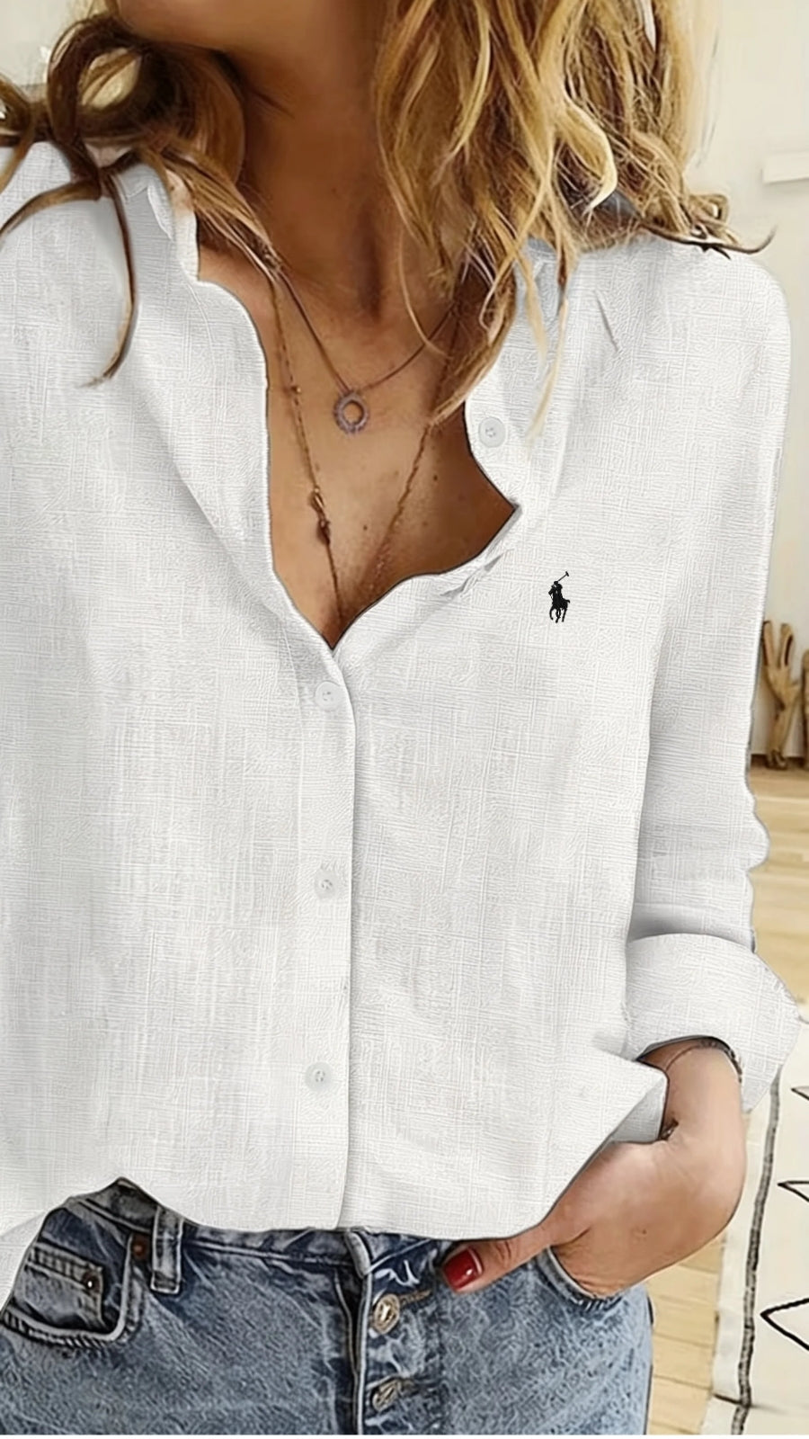 Camicia Classica a Manica Lunga con Bottoni — Vendita di Liquidazion