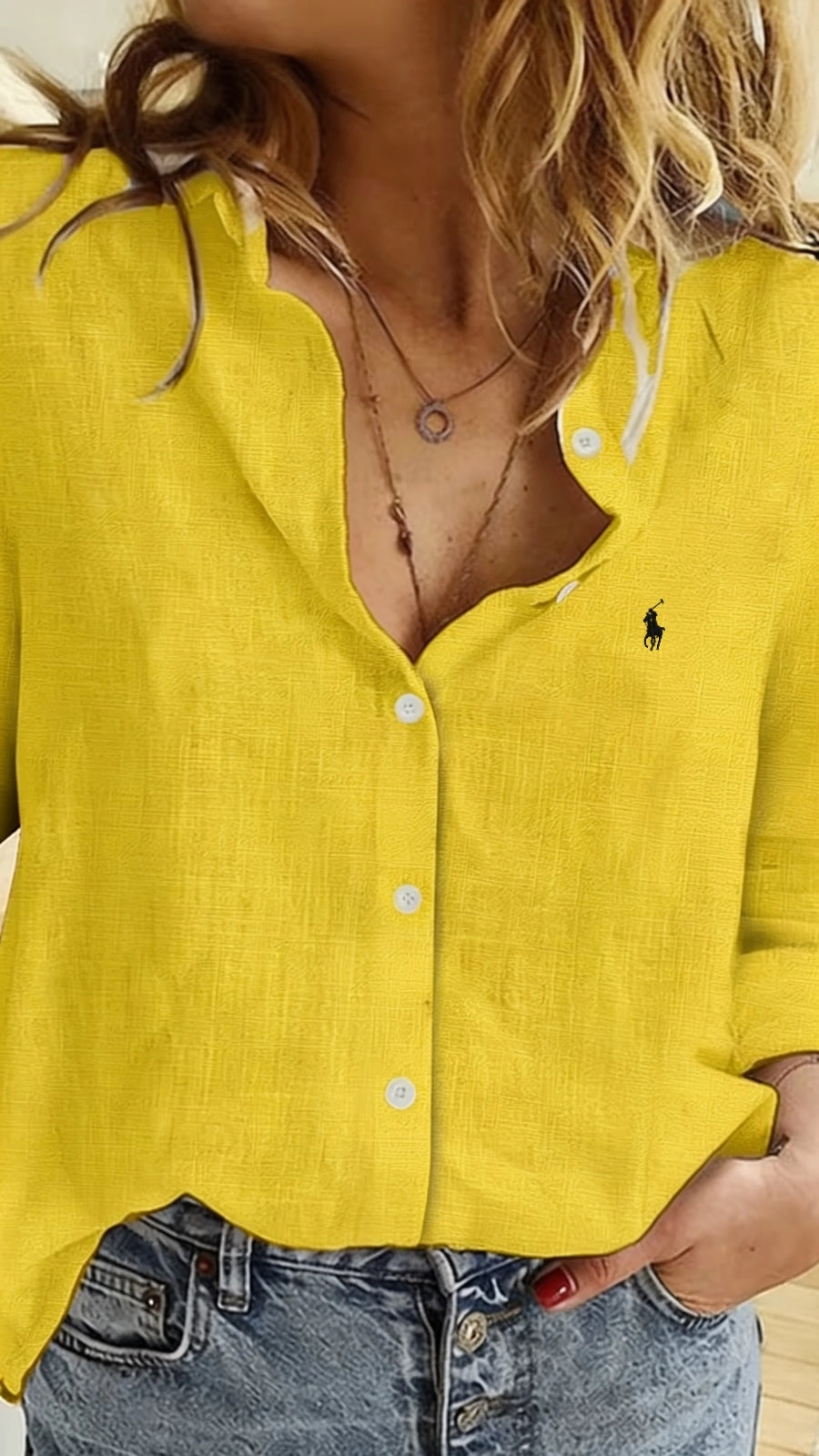 Camicia Classica a Manica Lunga con Bottoni — Vendita di Liquidazion