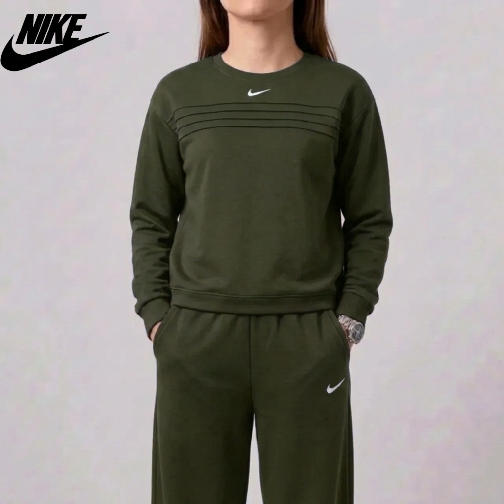 Set Felpa e Pantaloni con Collo Rotondo per Donne