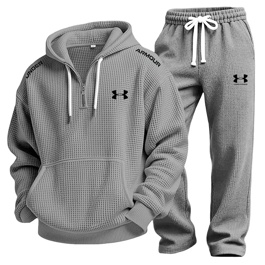 Set di Felpa e Pantaloni Jogger in Maglia Waffle - Vendita di Liquidazione