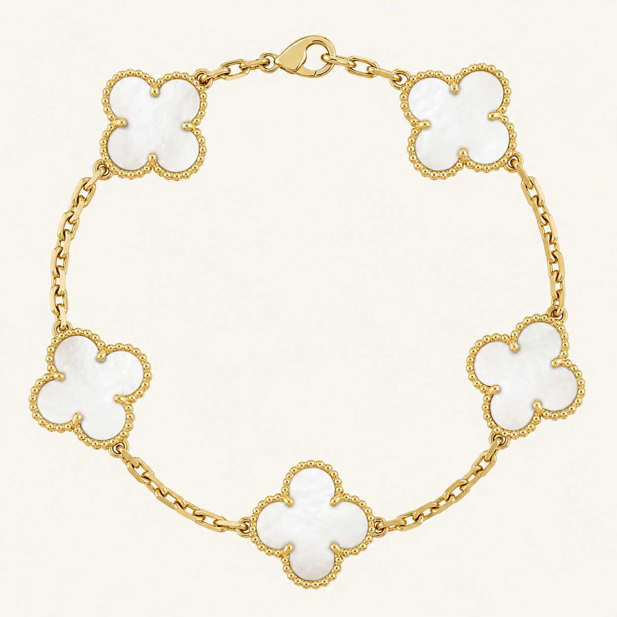 CLOVER | Bracciale Bianco