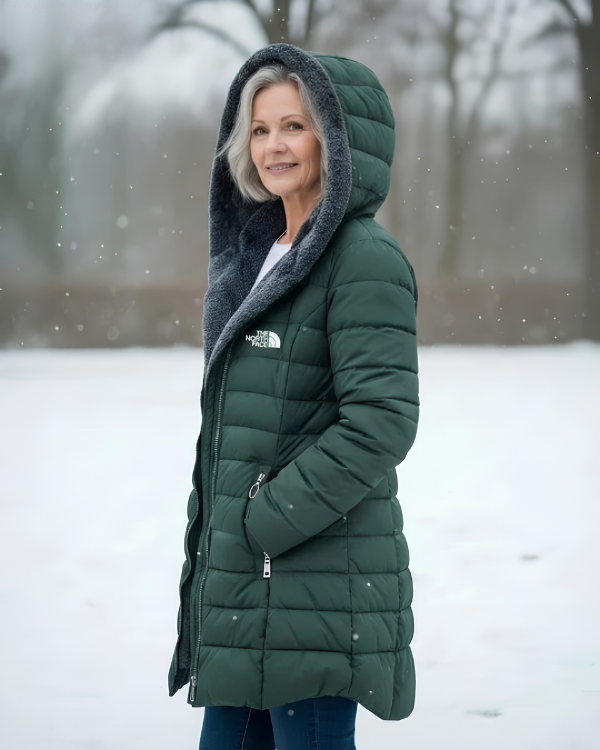Cappotto Lungo Trapuntato con Cappuccio