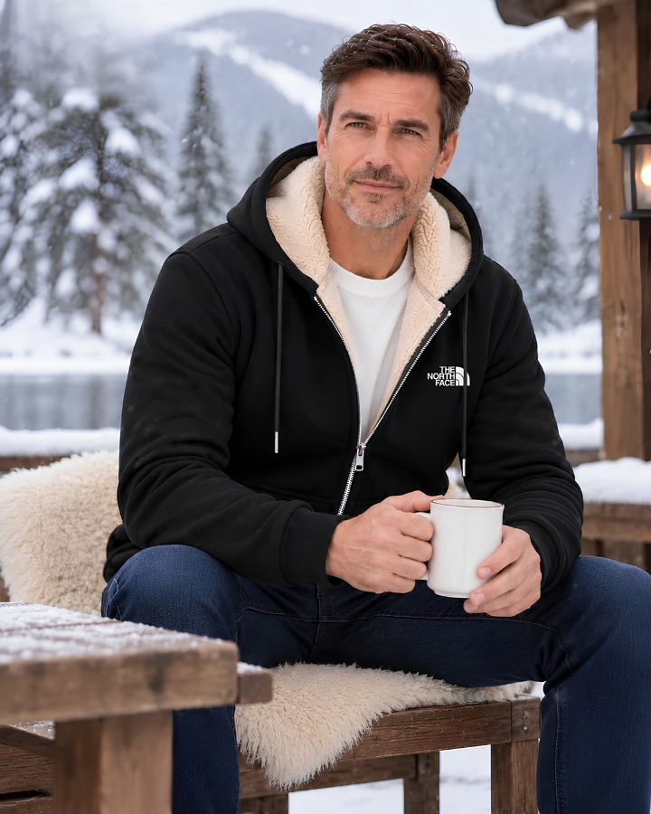 Giacca con Cappuccio e Interno a Contrasto