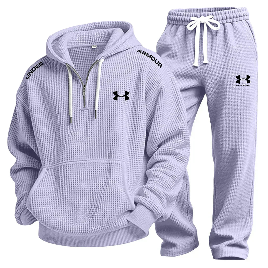 Set di Felpa e Pantaloni Jogger in Maglia Waffle - Vendita di Liquidazione