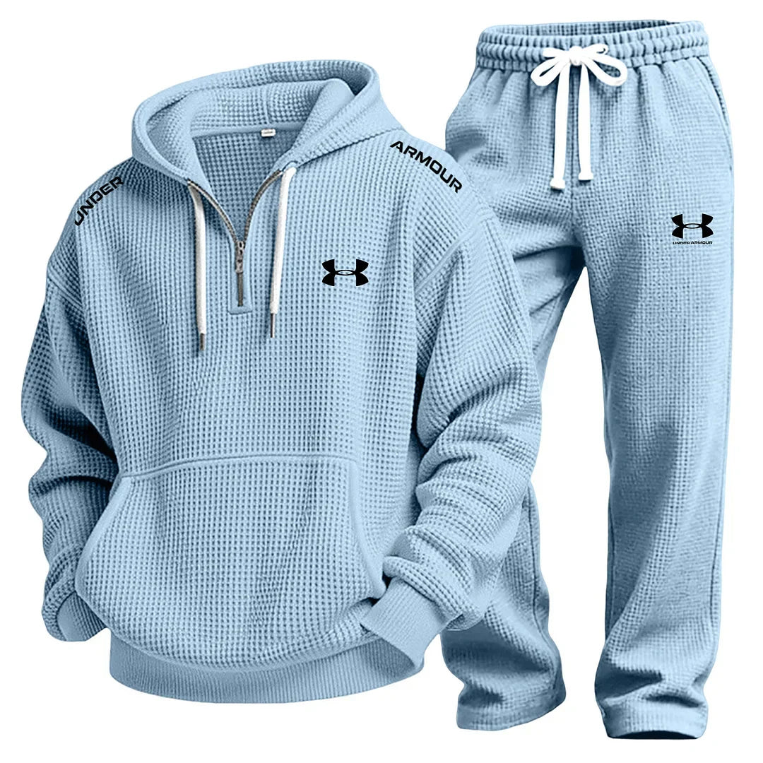 Set di Felpa e Pantaloni Jogger in Maglia Waffle - Vendita di Liquidazione
