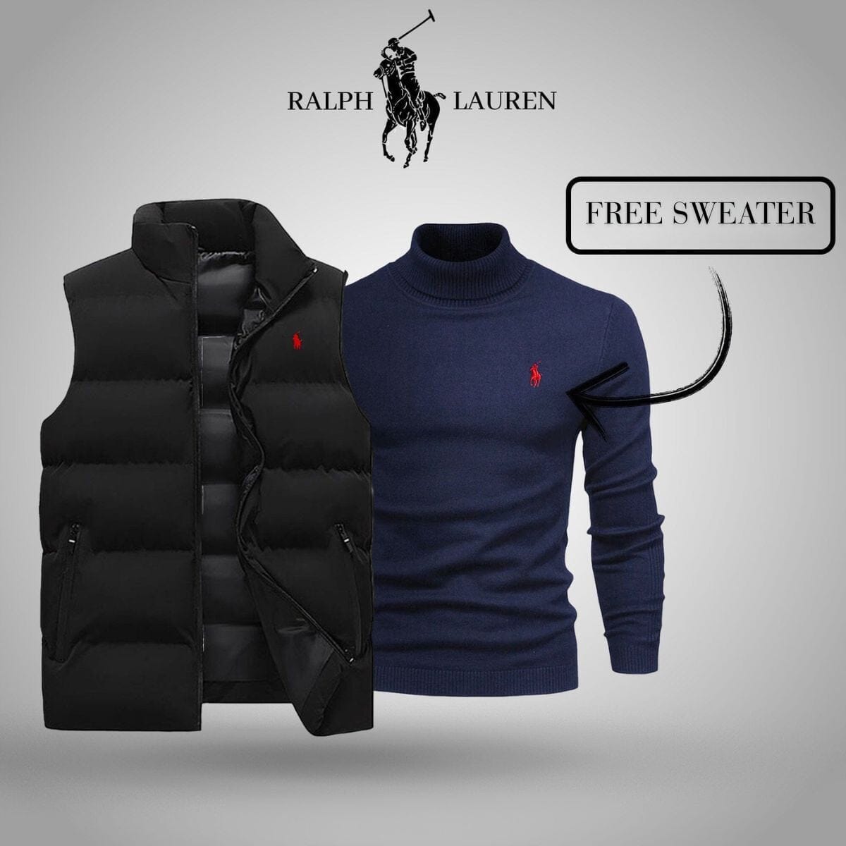 Gilet Imbottito Classico + Maglione a Collo Alto in Omaggio