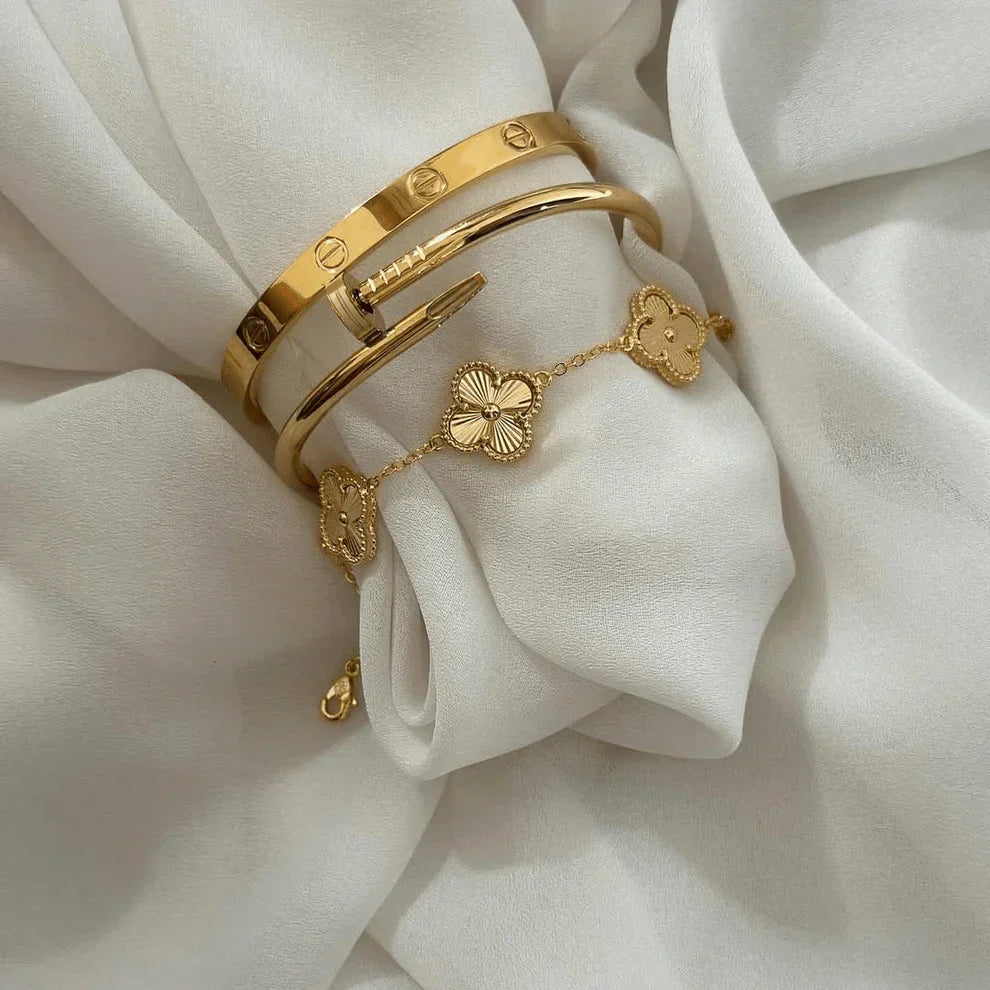 Set di Bracciali a 3 Pezzi - Oro