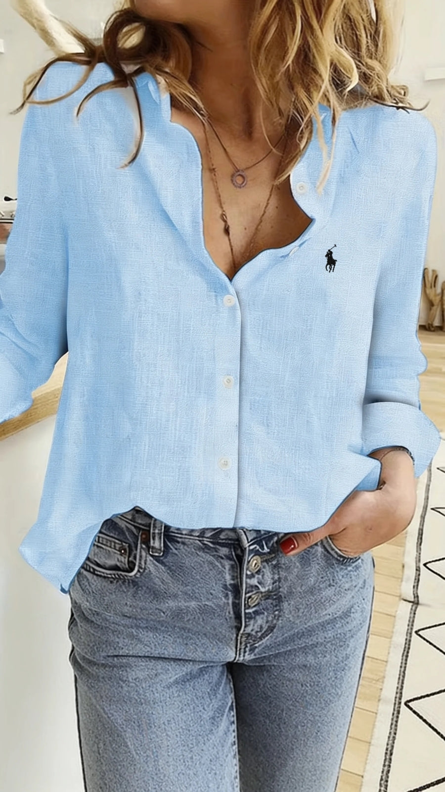 Camicia Classica a Manica Lunga con Bottoni — Vendita di Liquidazion