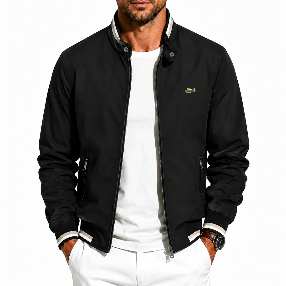 Giacca Bomber da Uomo con Collo Alto