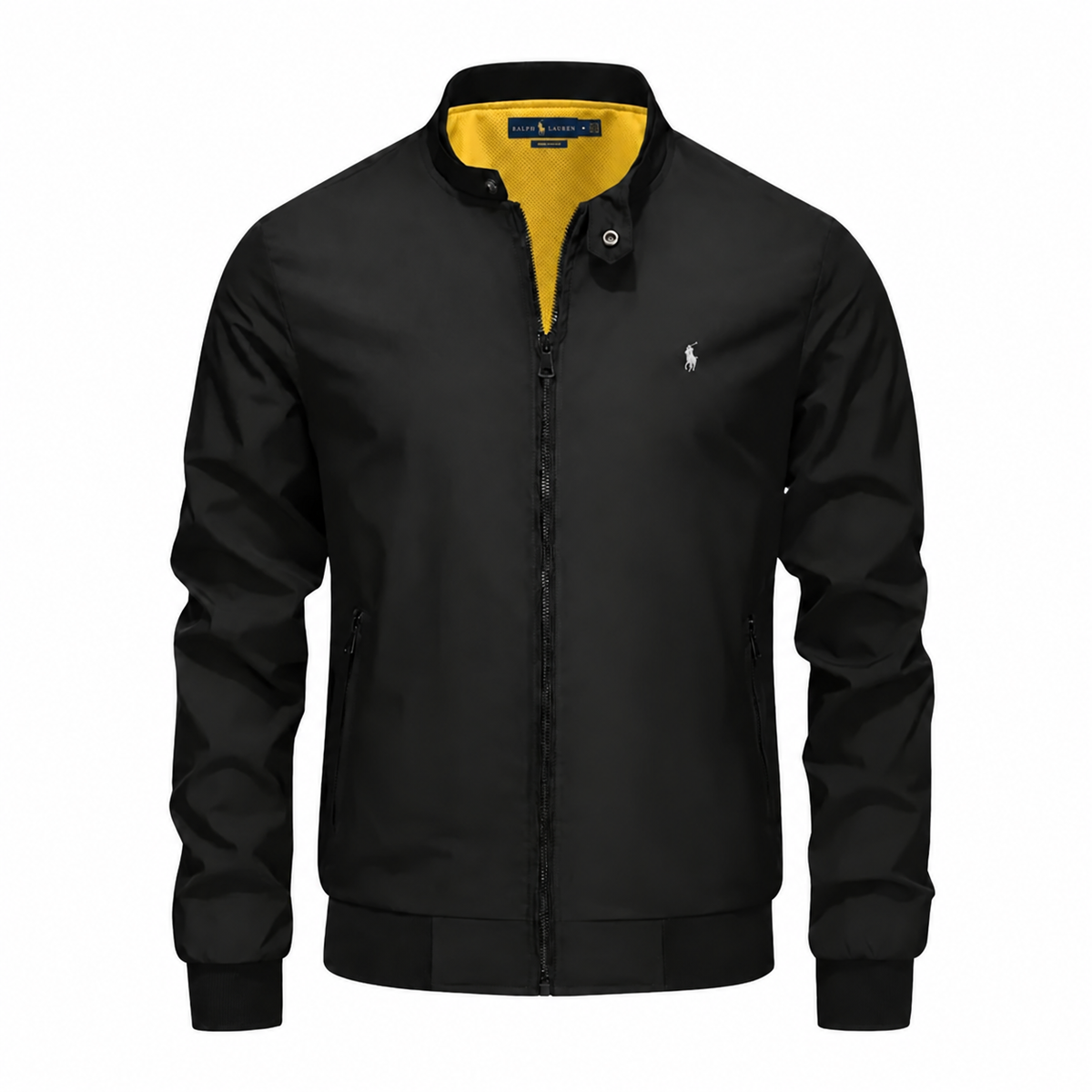 Giacca con Zip e Collo Alto
