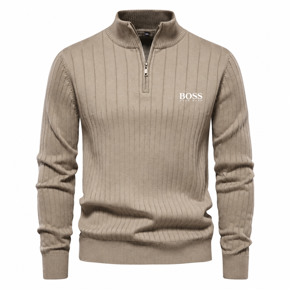 Maglione Classico con Mezza Zip