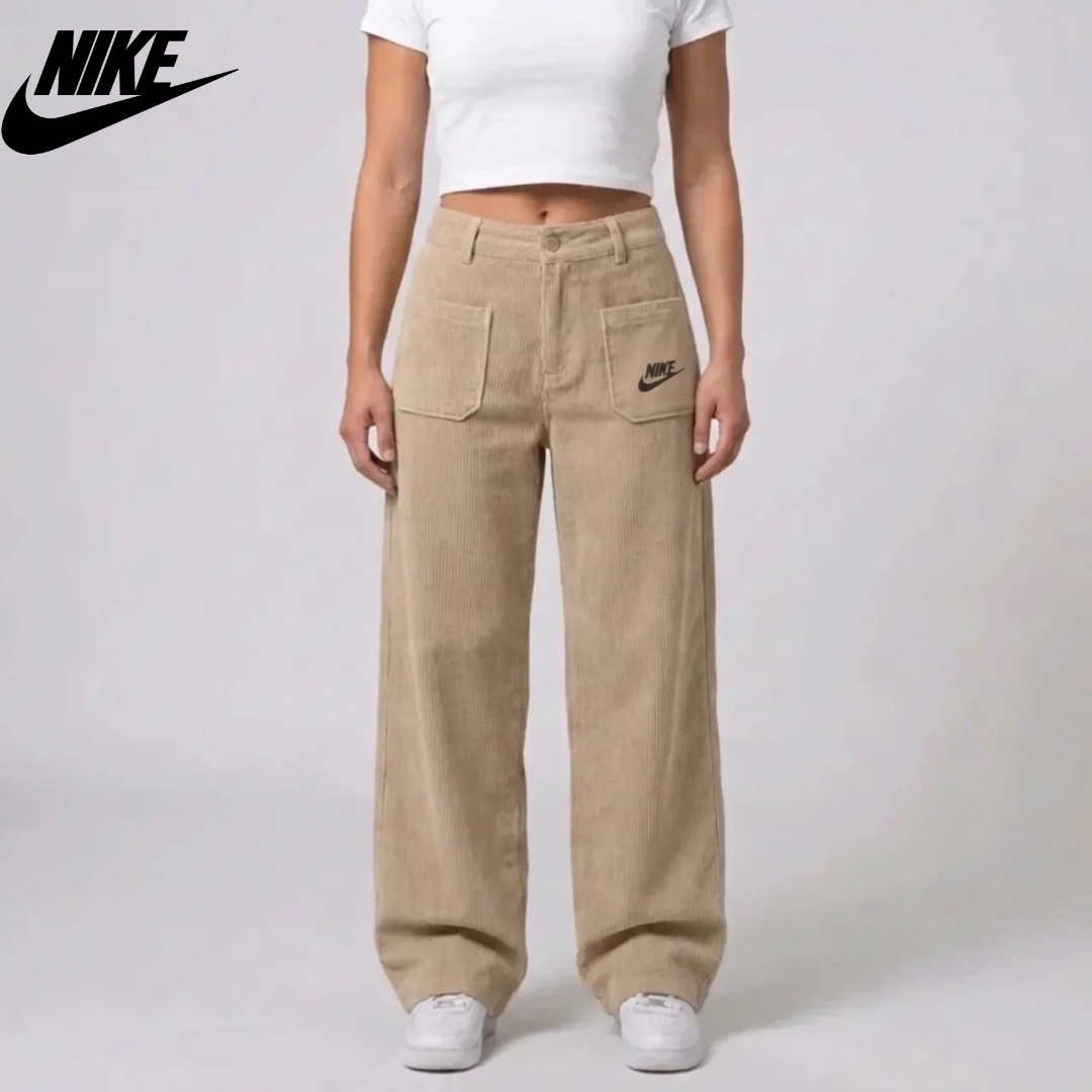 Pantaloni Relaxed Textured con Tasche per Donna