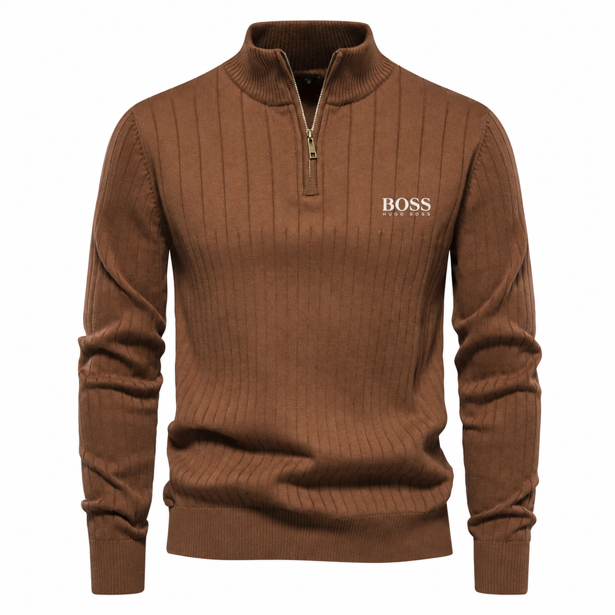 Maglione Classico con Mezza Zip