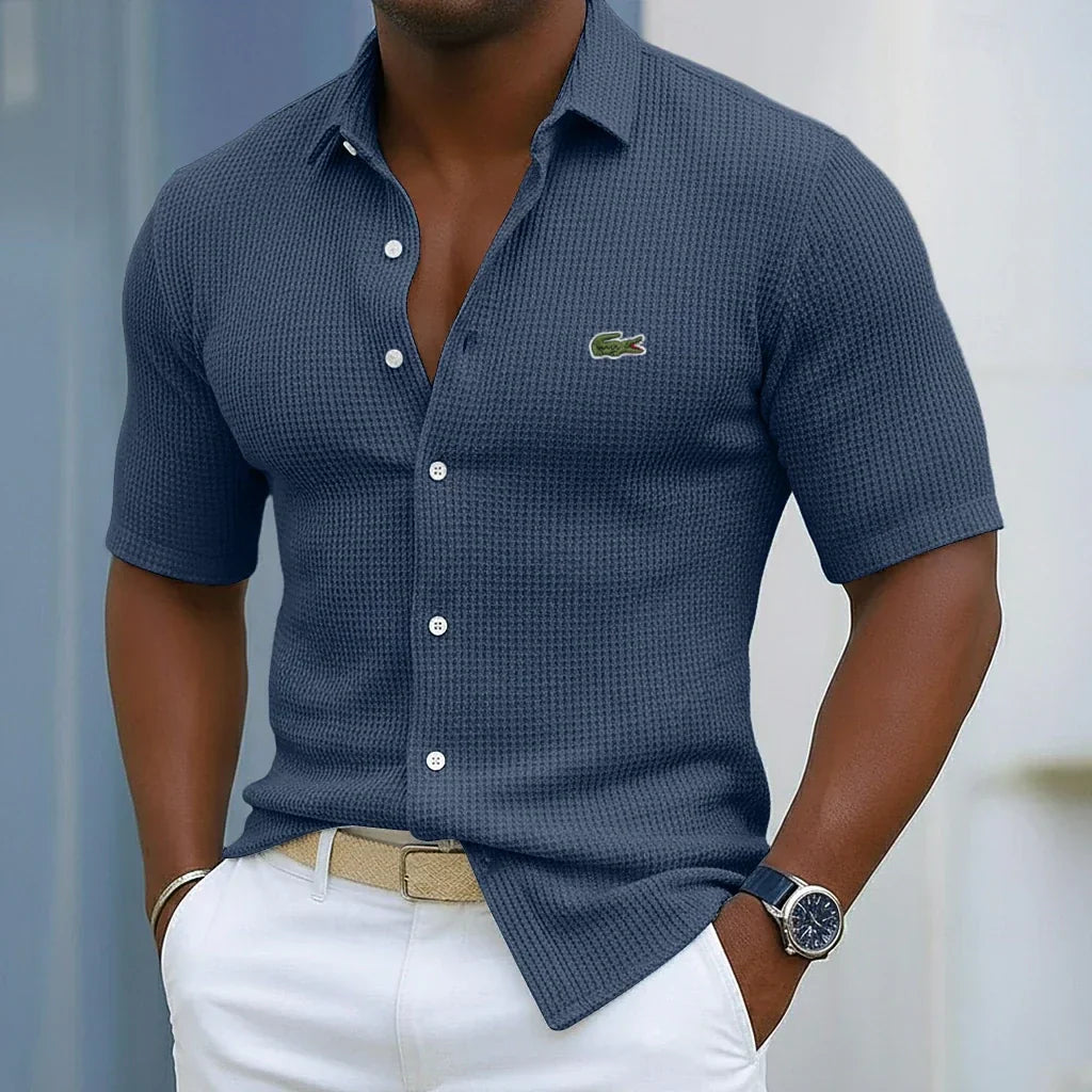 Camicetta Casual a Maniche Corte in Cotone per Uomo — Vendita di Liquidazione