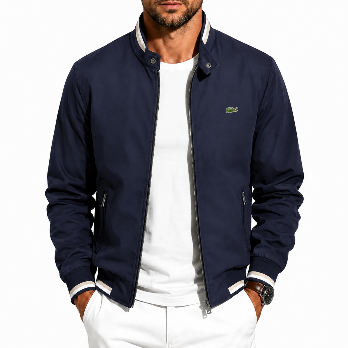 Giacca Bomber da Uomo con Collo Alto