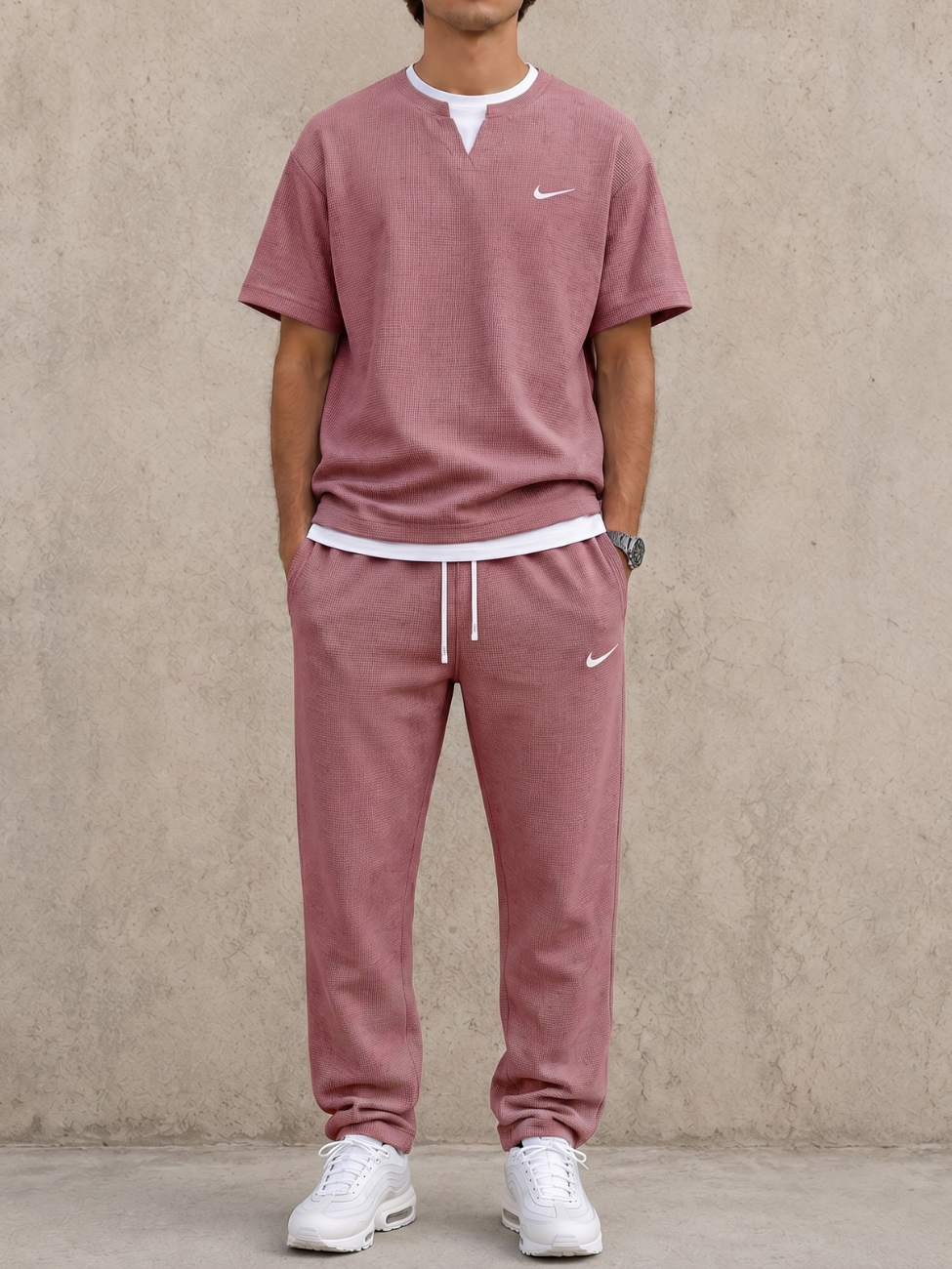 Set Coordinato Maglia Waffle — Vendita in Liquidazione