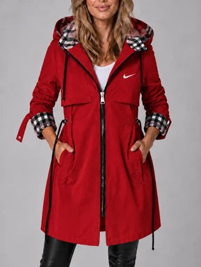 Cappotto Lungo da Donna con Cappuccio e Zip