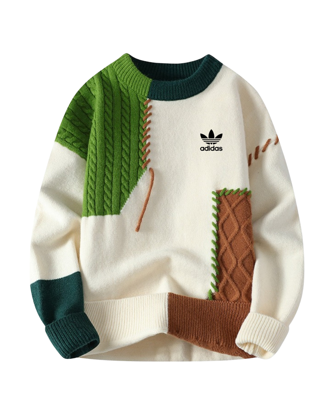 Maglione da Uomo a Righe a Treccia