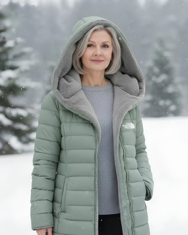 Cappotto Lungo Trapuntato con Cappuccio