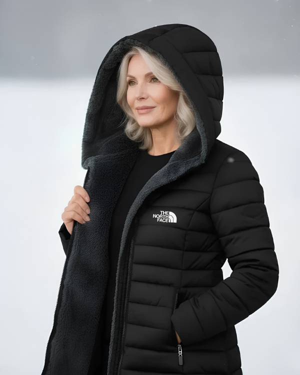 Cappotto Lungo Trapuntato con Cappuccio