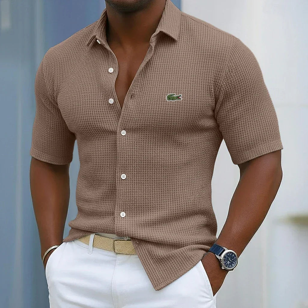 Camicetta Casual a Maniche Corte in Cotone per Uomo — Vendita di Liquidazione