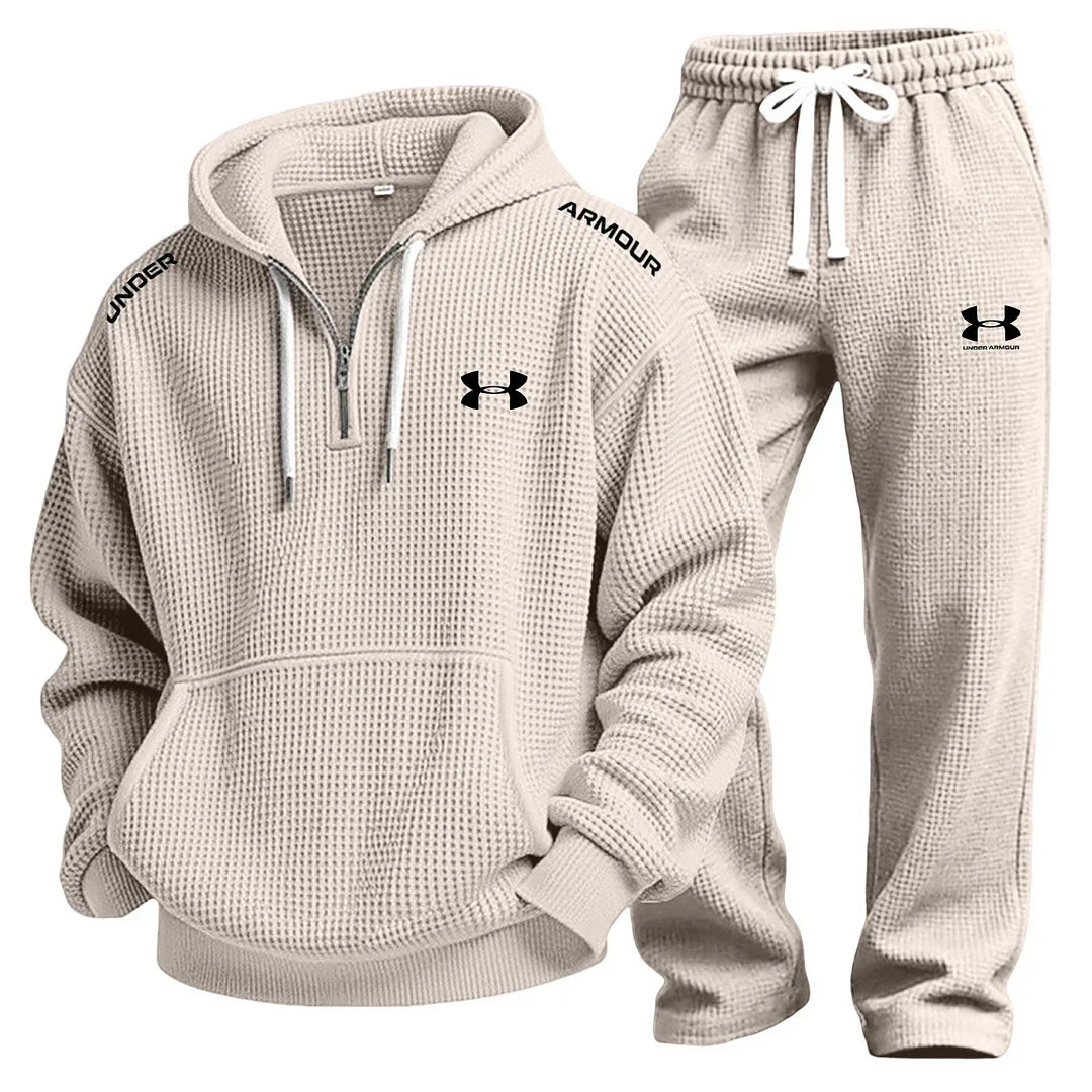 Set di Felpa e Pantaloni Jogger in Maglia Waffle - Vendita di Liquidazione
