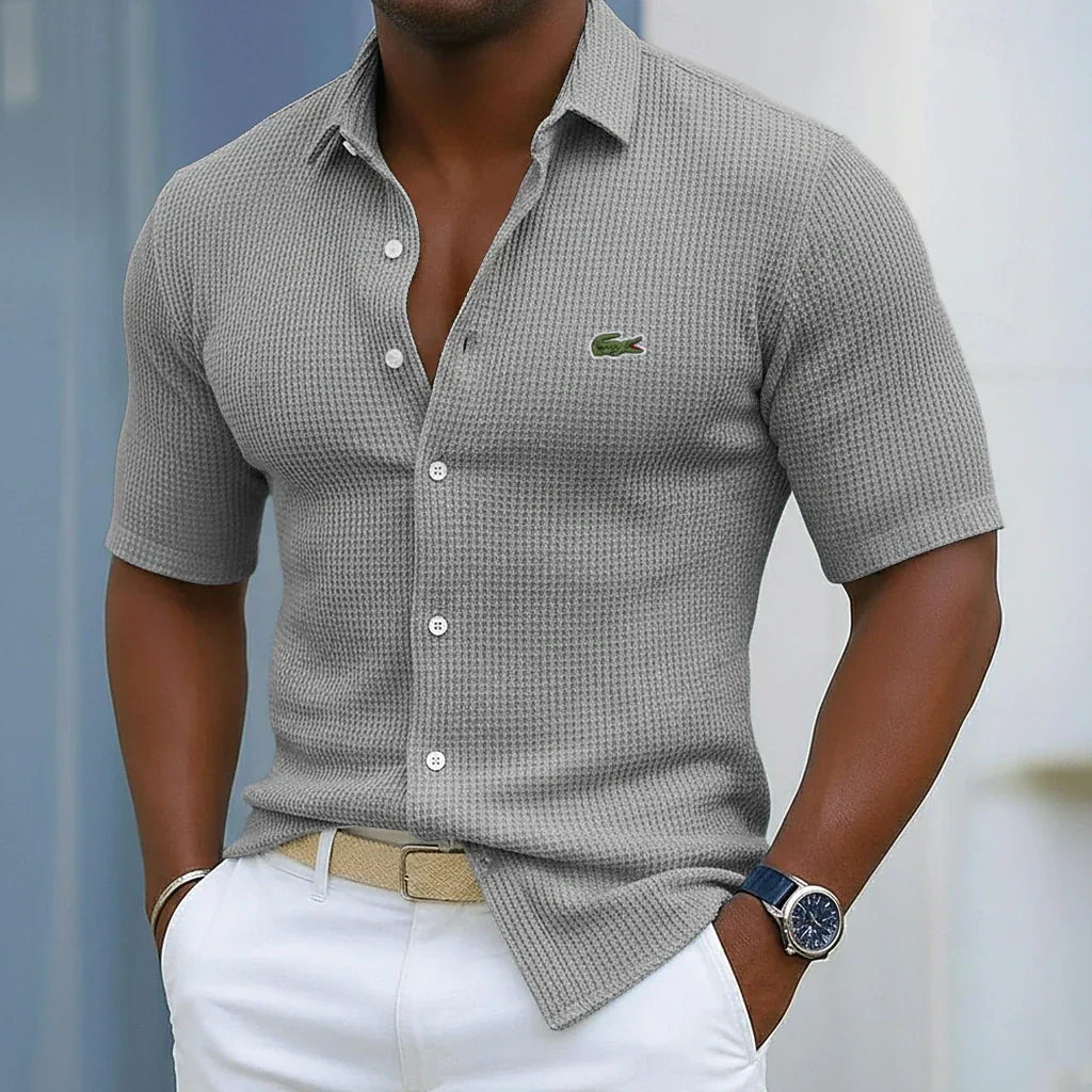 Camicetta Casual a Maniche Corte in Cotone per Uomo — Vendita di Liquidazione