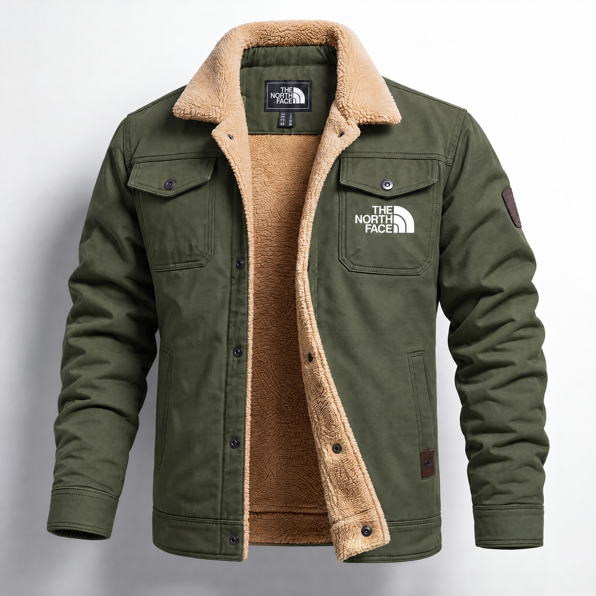 Giacca Utility Foderata in Sherpa da Uomo