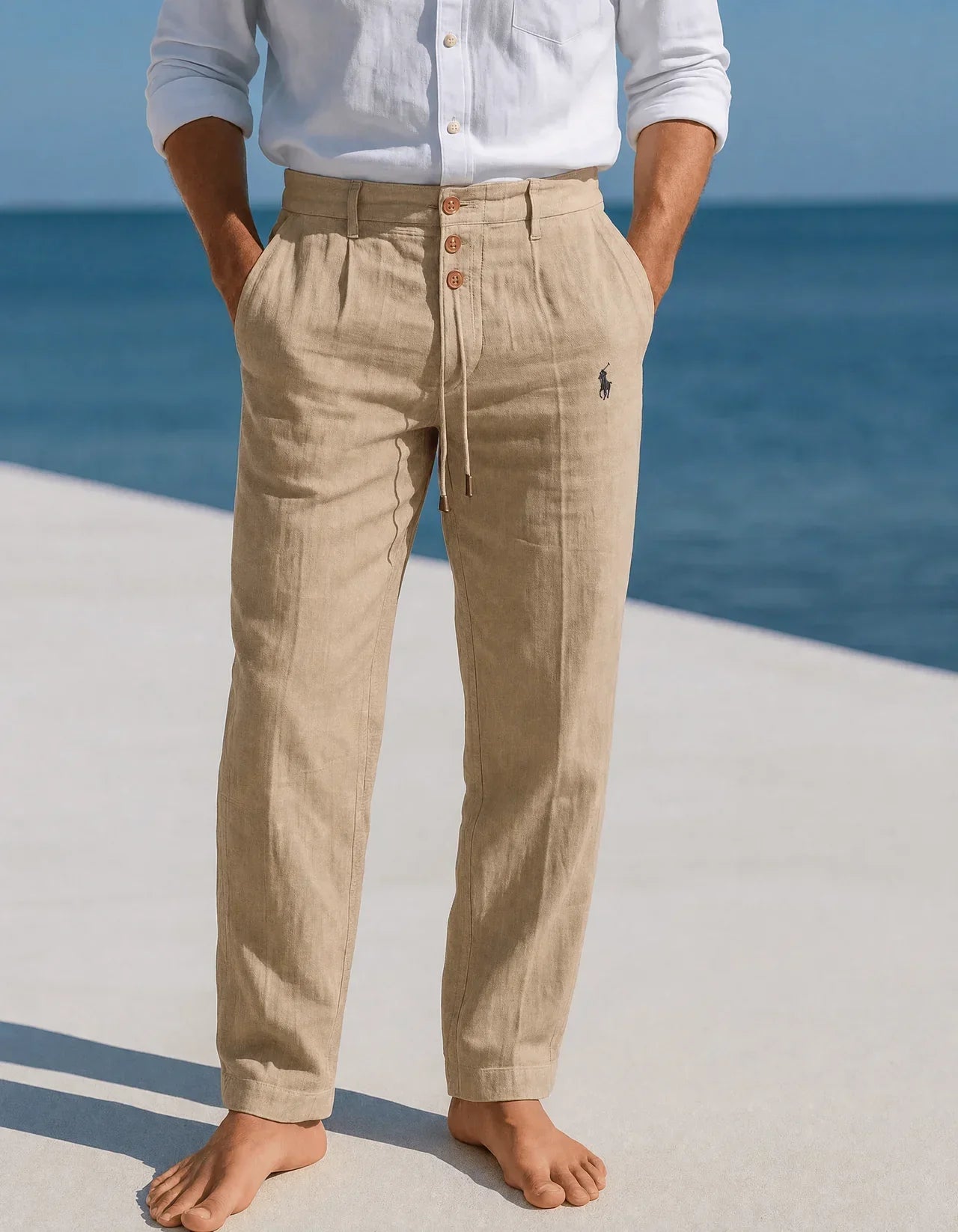 Pantaloni in Lino per Uomo — Vendita di Liquidazione