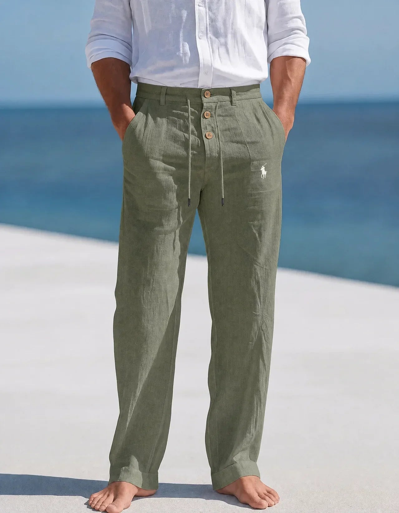 Pantaloni in Lino per Uomo — Vendita di Liquidazione