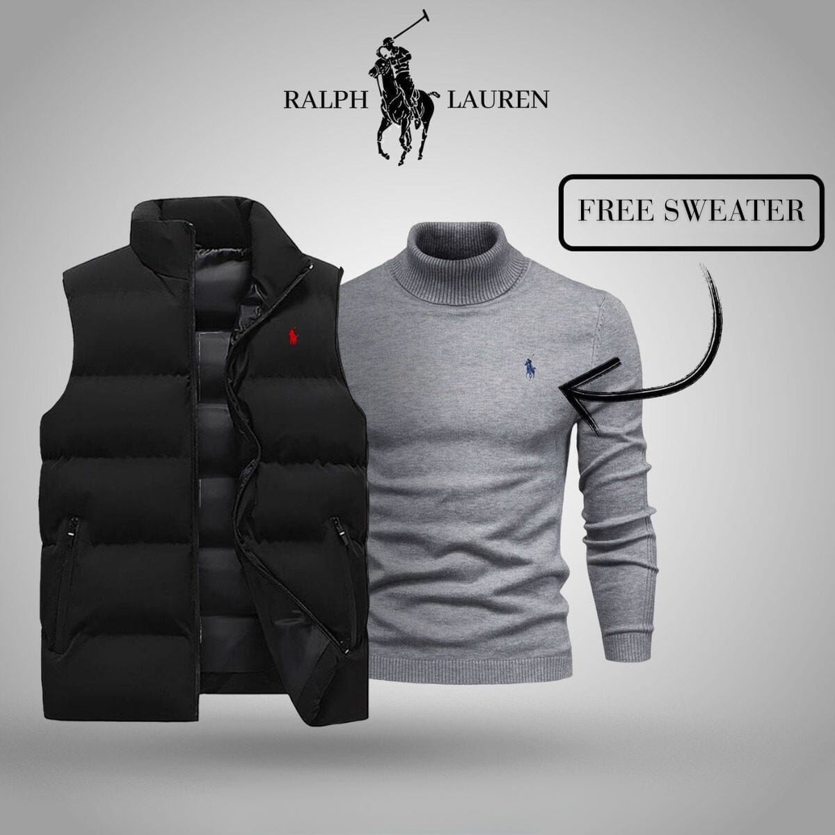 Gilet Imbottito Classico + Maglione a Collo Alto in Omaggio